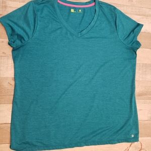 Women's teal Xersion 1X active top